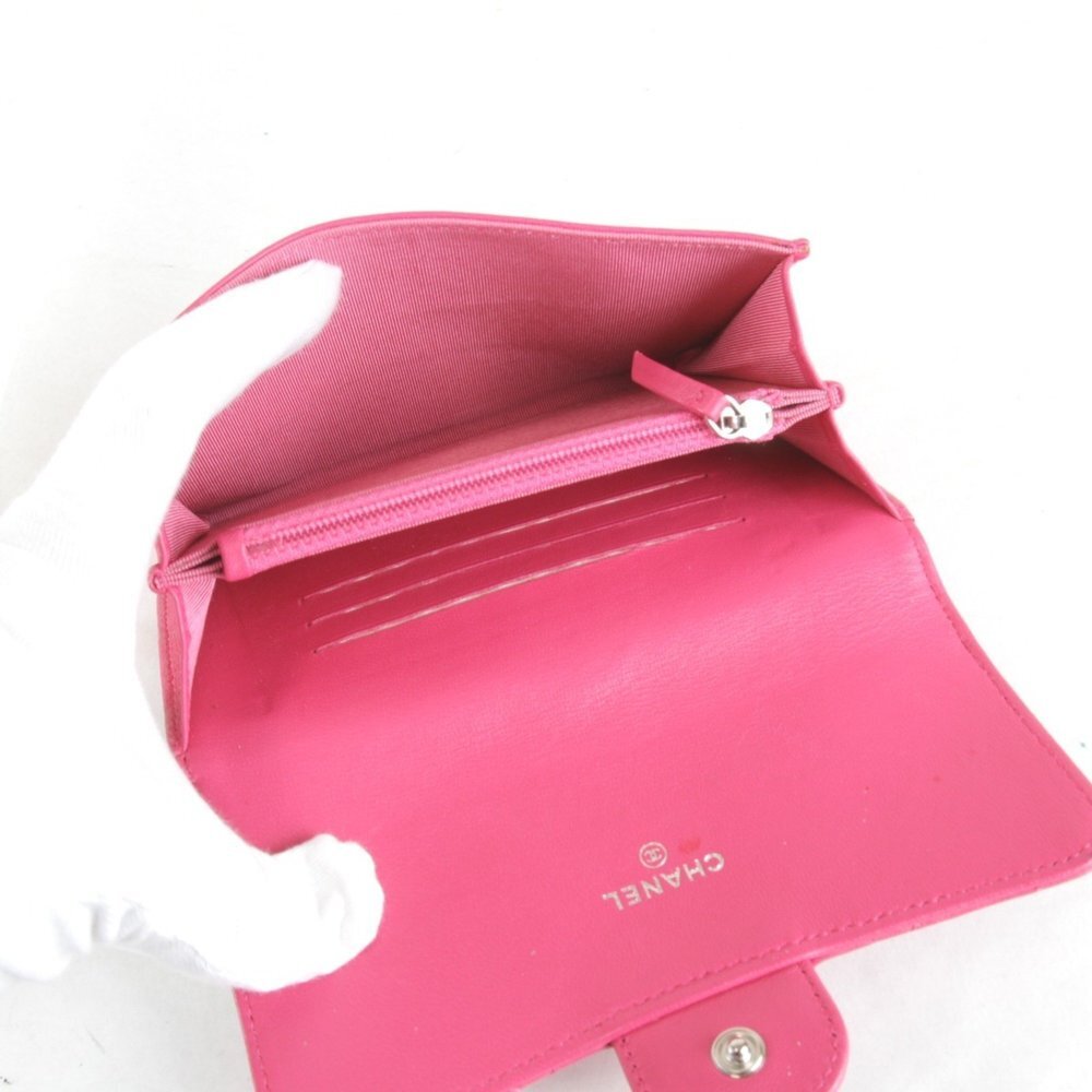 CHANEL Authentic Pink Leather Wallet - Picture 10 of 16